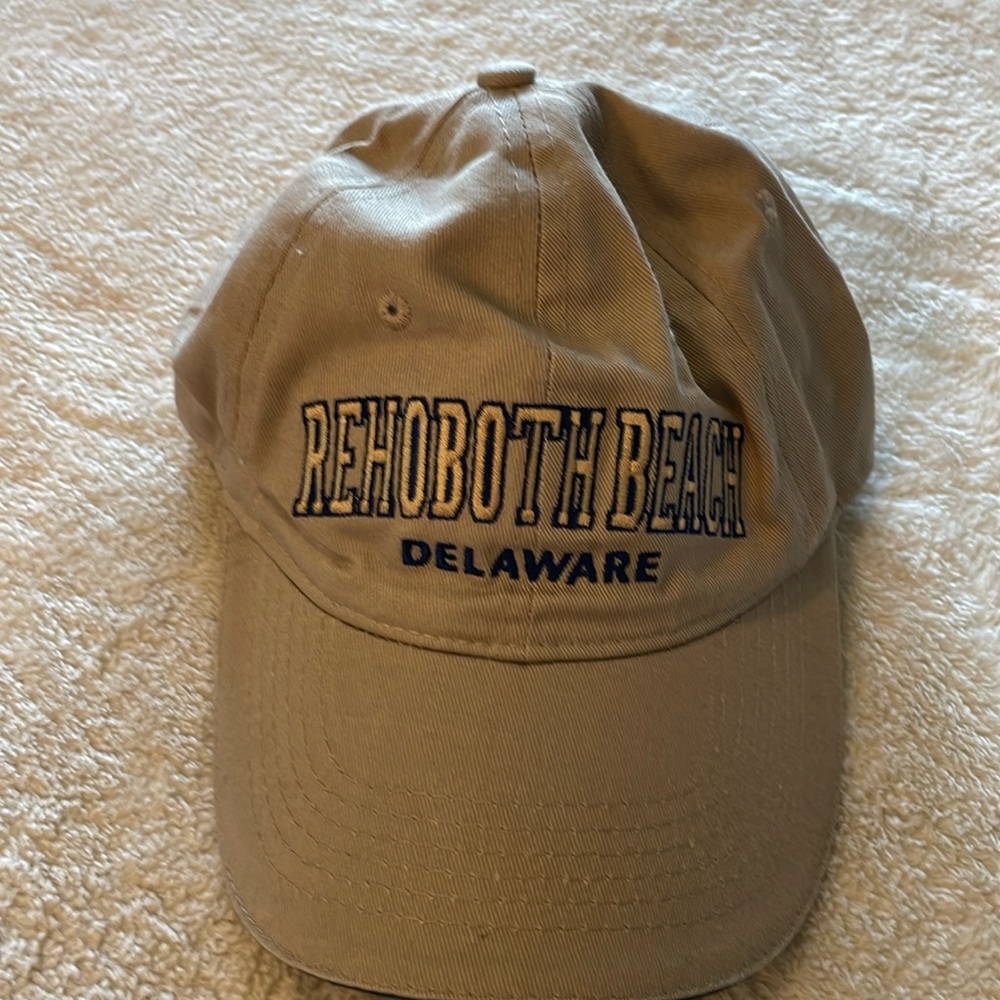 Rehoboth Beach Delaware baseball cap tan